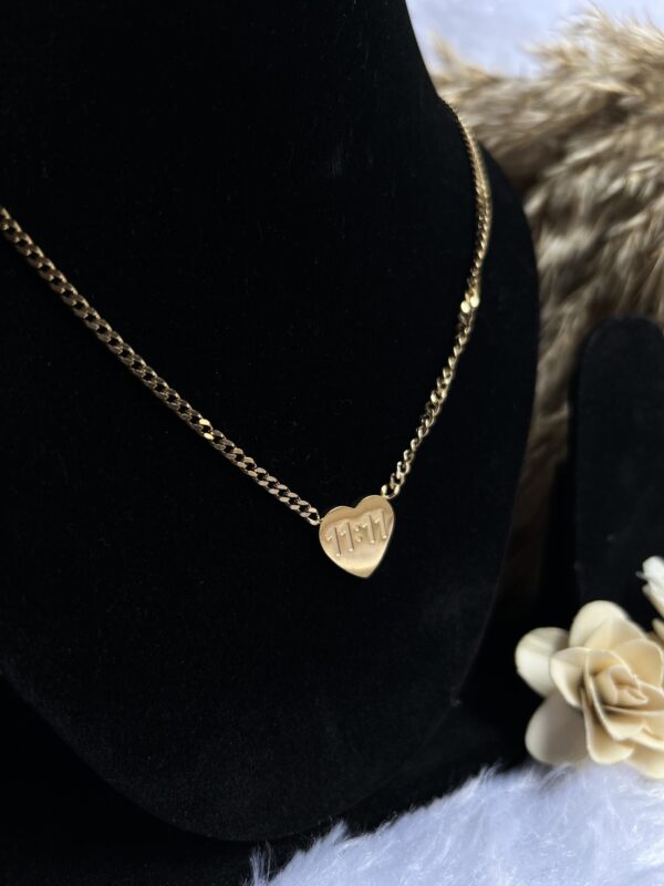 11:11 Heart shape Anti tarnish chain - Image 3