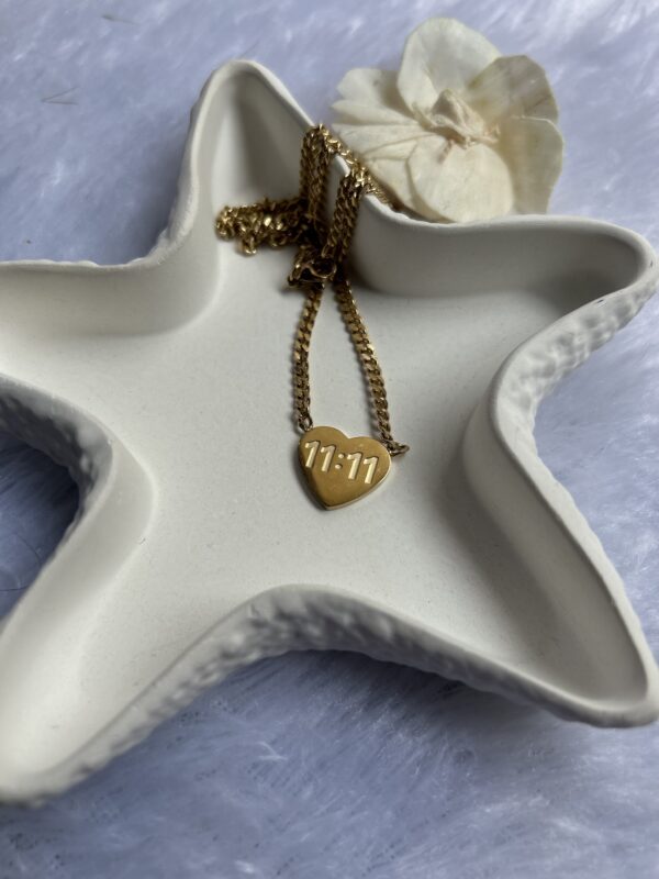 11:11 Heart shape Anti tarnish chain - Image 2