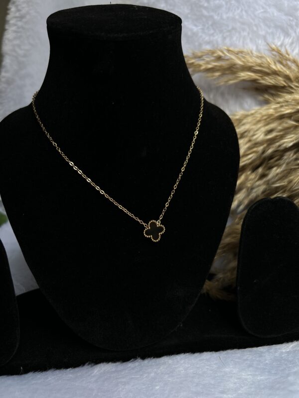 Anti tarnish black and white stone chain - Image 2