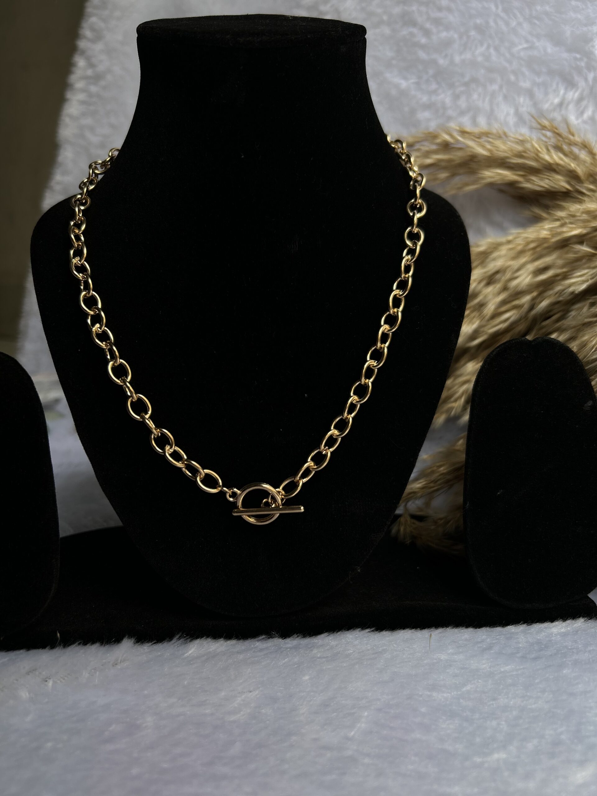 stainless Golden Ring Necklace