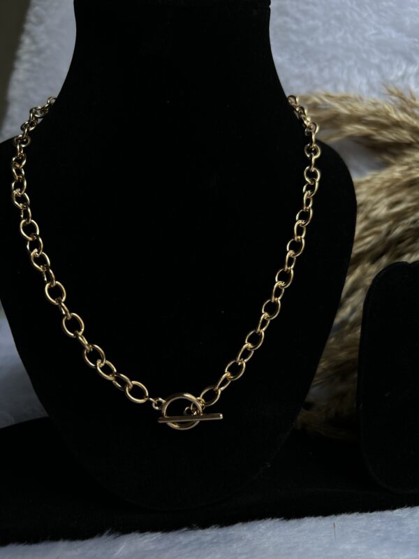 stainless Golden Ring Necklace - Image 3