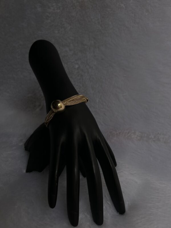 Stainless steel Golden Box Chain Bracelet (Adjustable Size) - Image 4