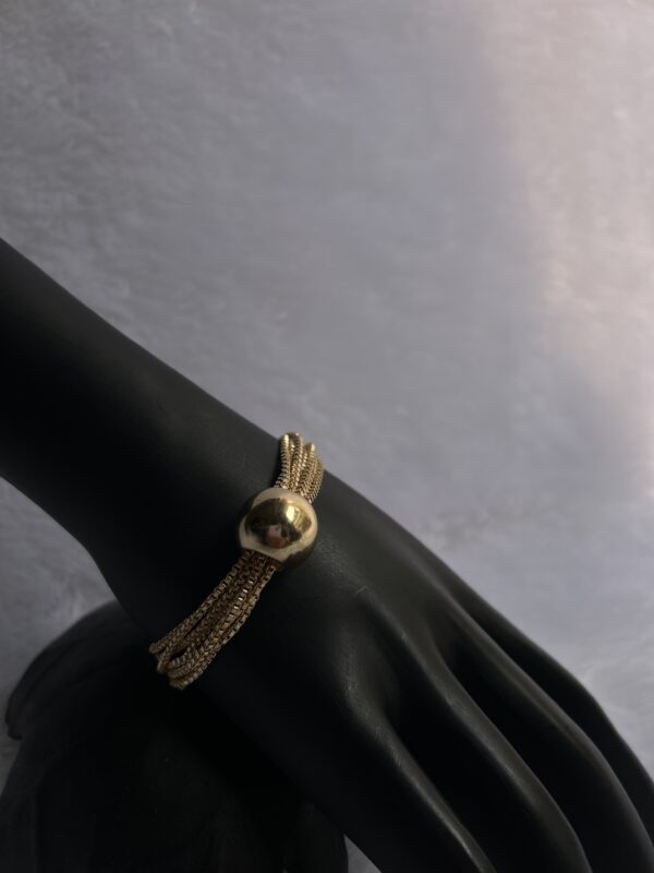 Stainless steel Golden Box Chain Bracelet (Adjustable Size) - Image 3