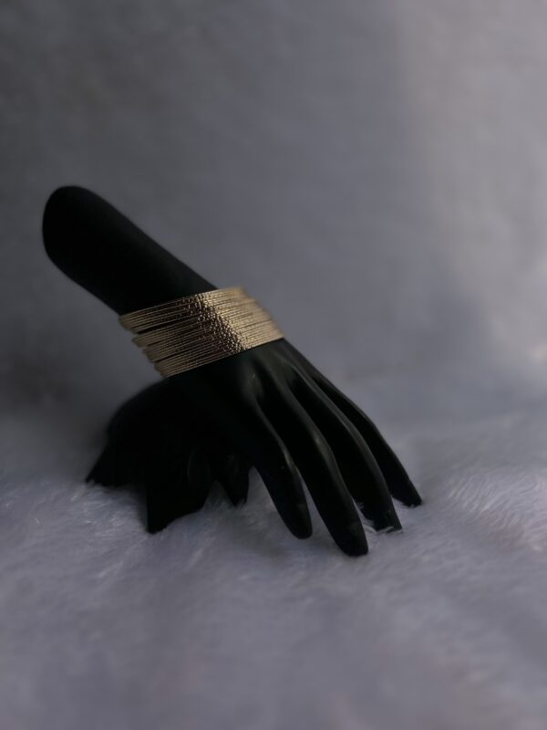 Anti-Tarnish Gold Plated Multilayer Bangle Bracelet (Adjustable Size) - Image 3
