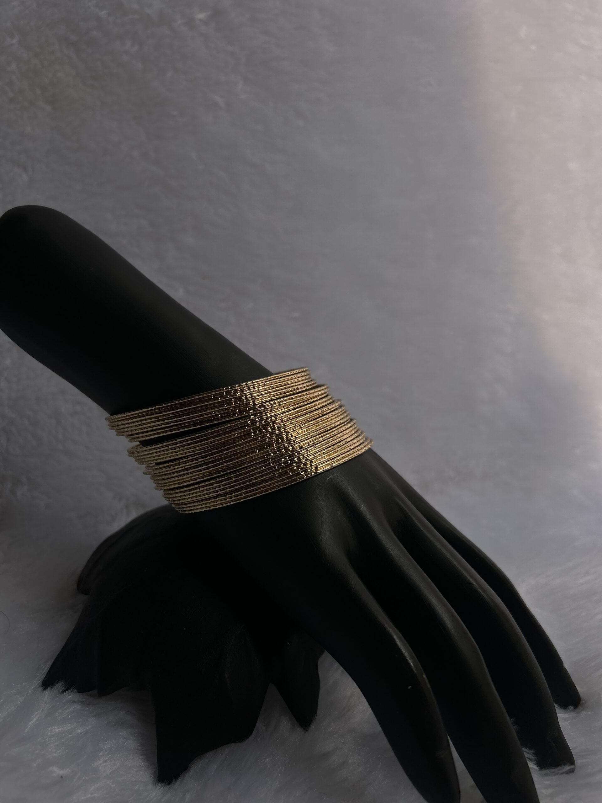 Anti-Tarnish Gold Plated Multilayer Bangle Bracelet (Adjustable Size)