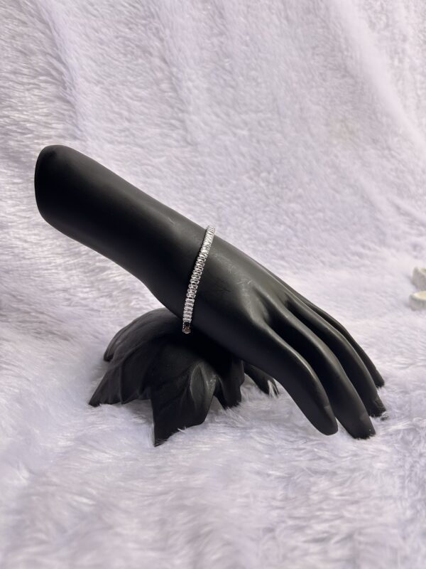 Silver Tiny Glass Chain Bracelet
