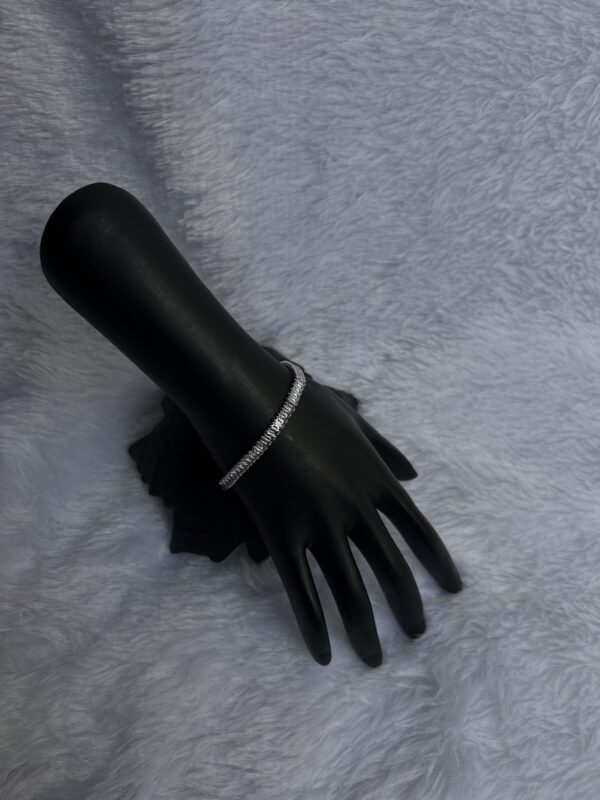 Silver Tiny Glass Chain Bracelet - Image 2
