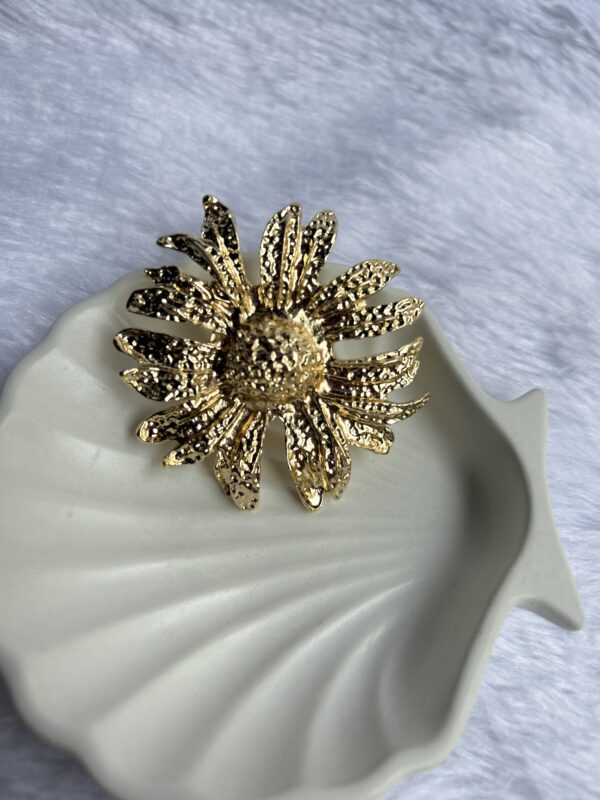 Anti-Tarnish Golden Sunflower Ring (Adjustable Size)✨ - Image 2