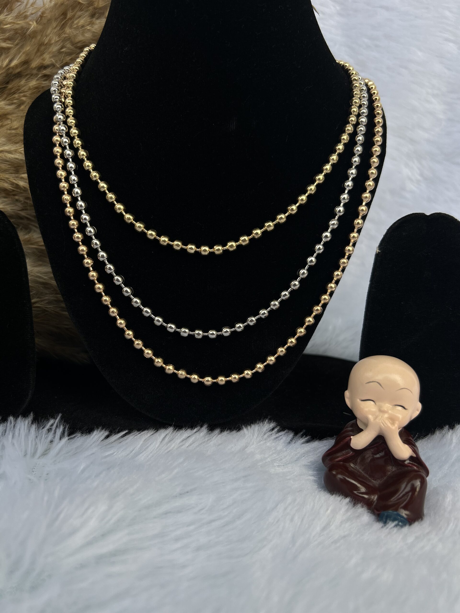 Anti-Tarnish Triple Layer Chain Necklace