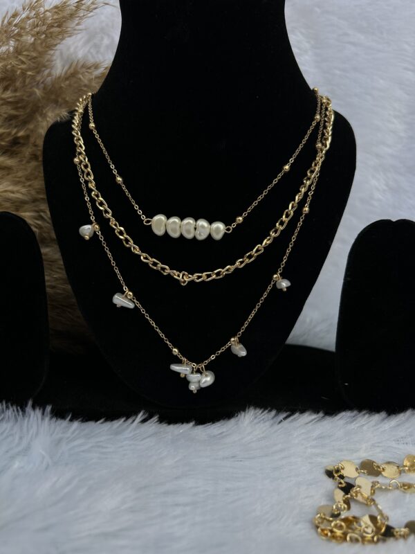 Anti tarnish stainless Layered Necklace - Image 3