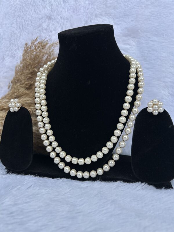 Multilayer Pearl Necklace Set With Earrings✨ - Image 4