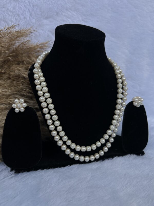 Multilayer Pearl Necklace Set With Earrings✨ - Image 2