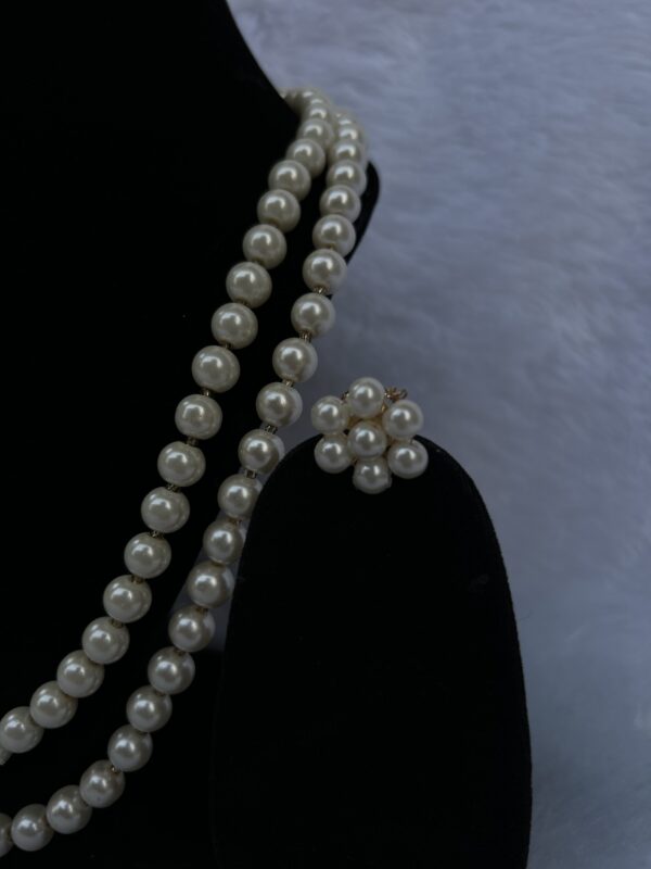 Multilayer Pearl Necklace Set With Earrings✨ - Image 3