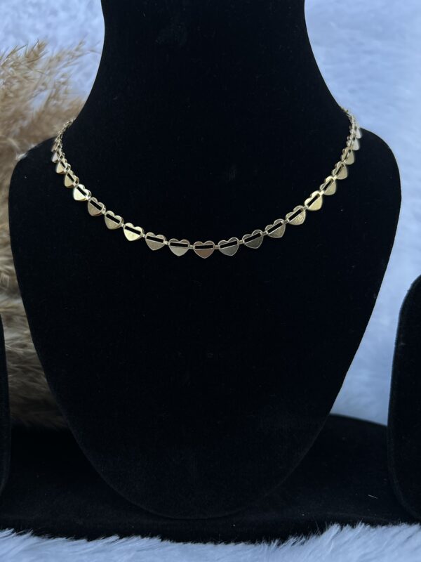 Anti-Tarnish Heart Chain Necklace - Image 2