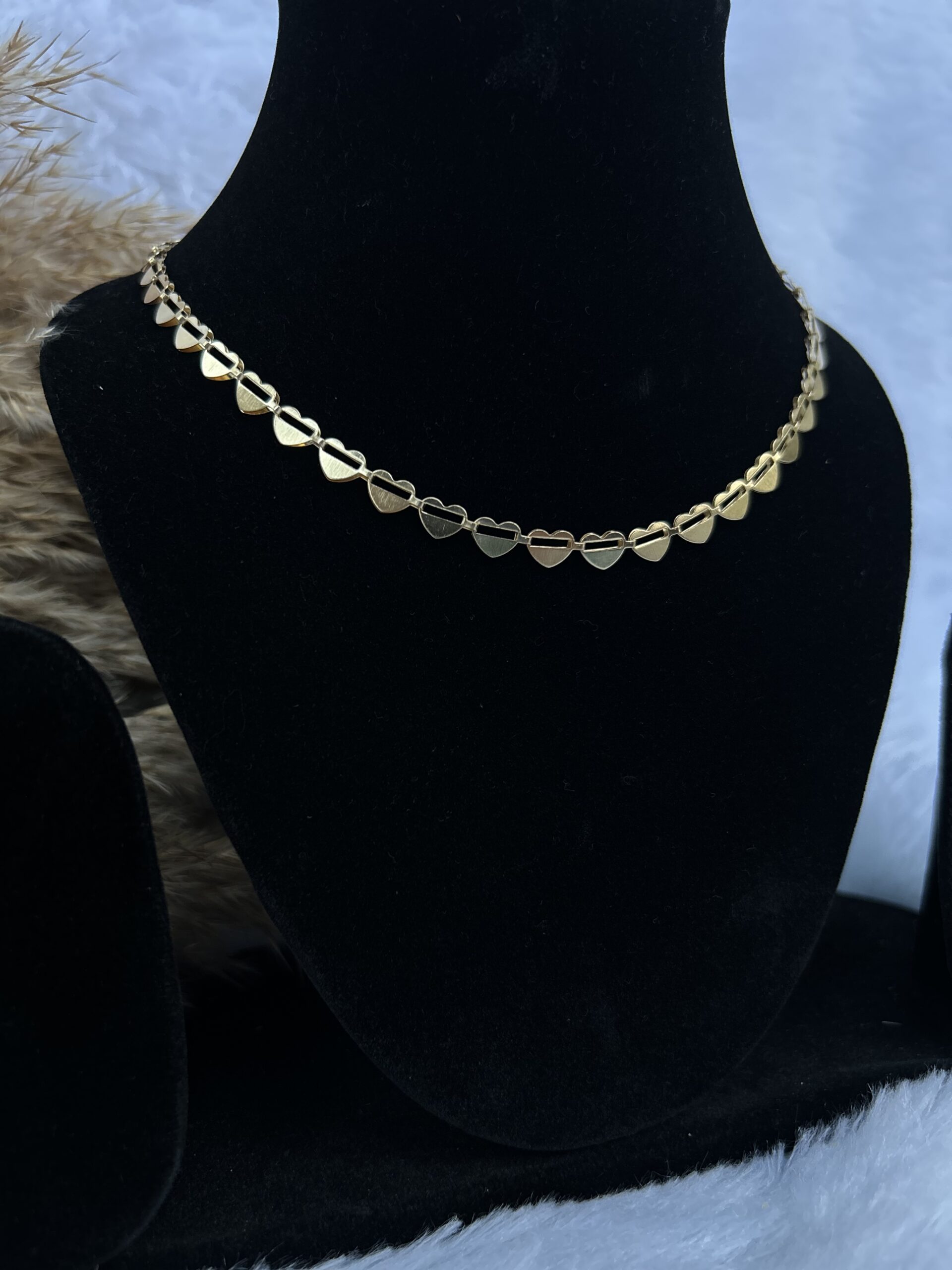 Anti-Tarnish Heart Chain Necklace
