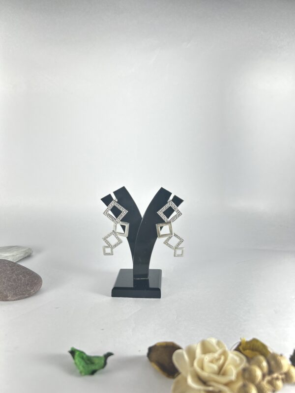 Silver zigzag hanging - Image 2