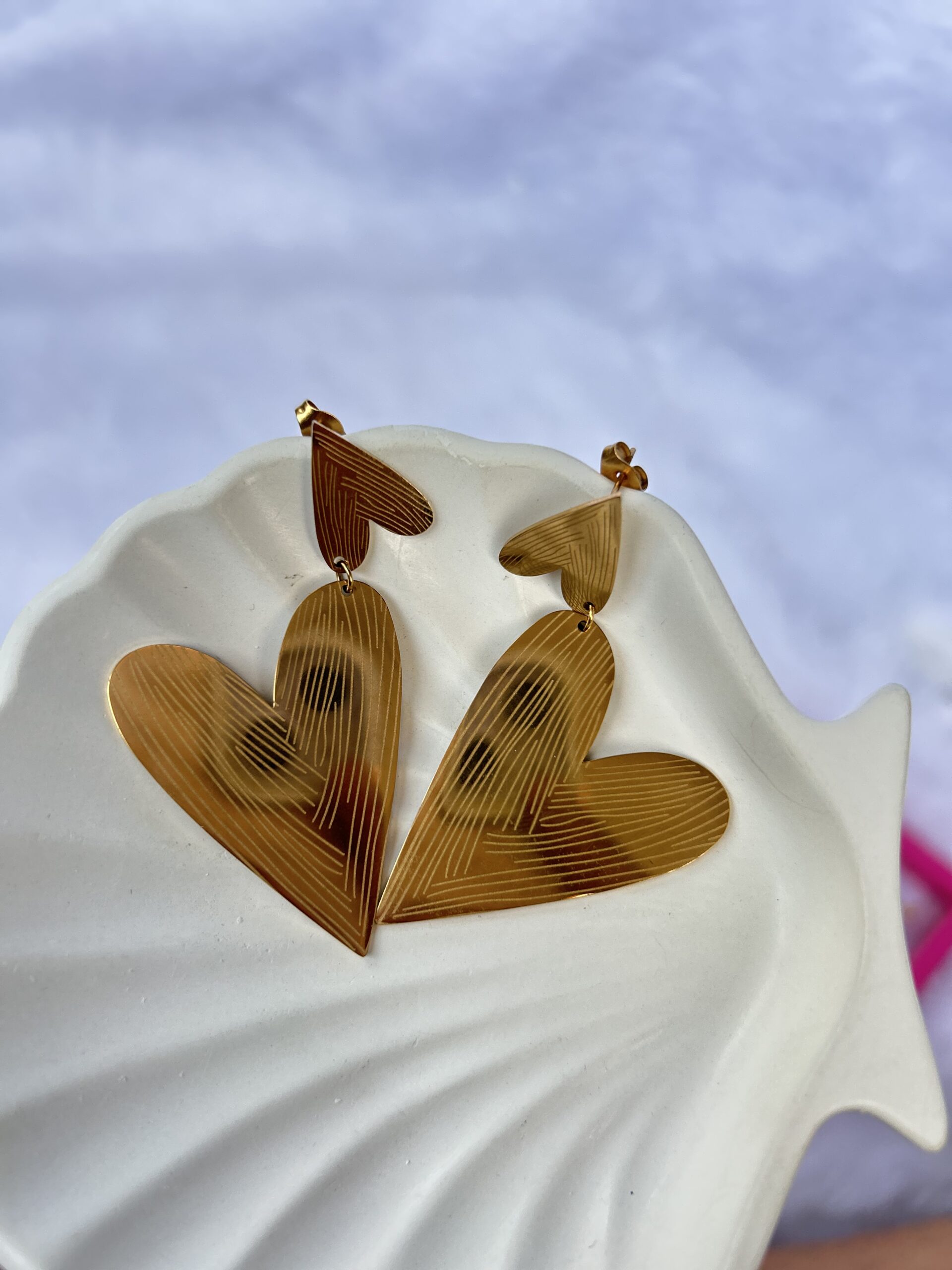 Anti-Tarnish gold Dangle Earrings